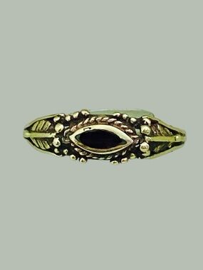 VTG Black Onyx Marquise Copper Boho Ring NWT 5.75,7.75 NWT